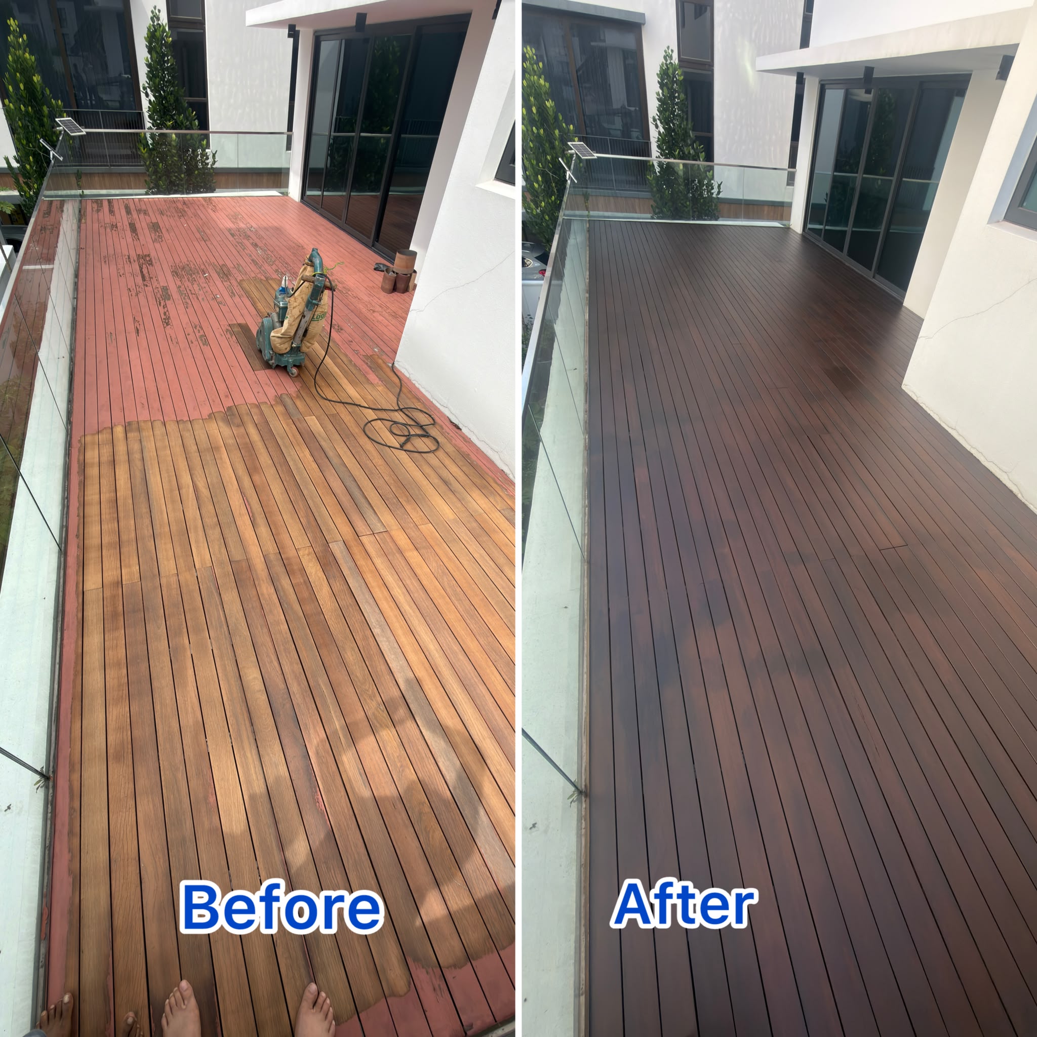 Timber Deck Sanding and Varnishing Service in Singapore
